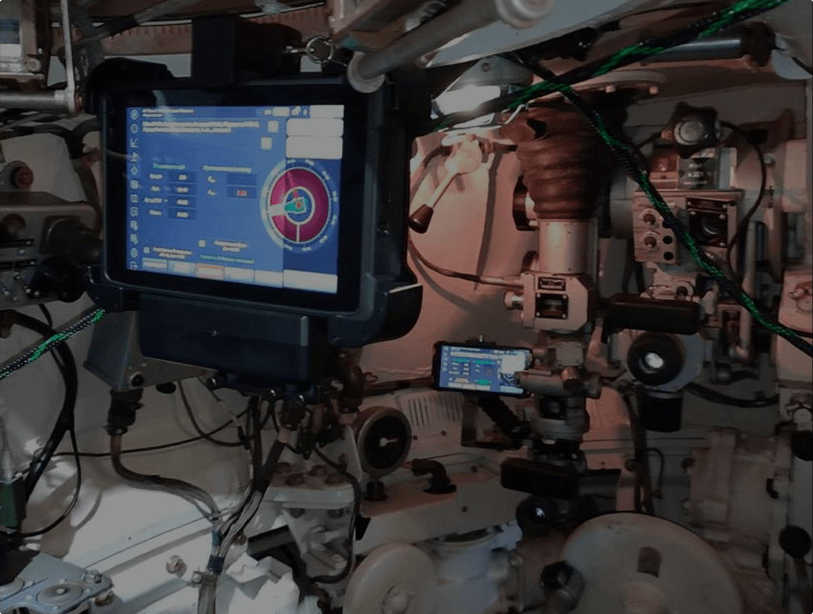 Vehicle with tactical tablet